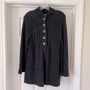 Style & Co Sweater Coat Size M Navy